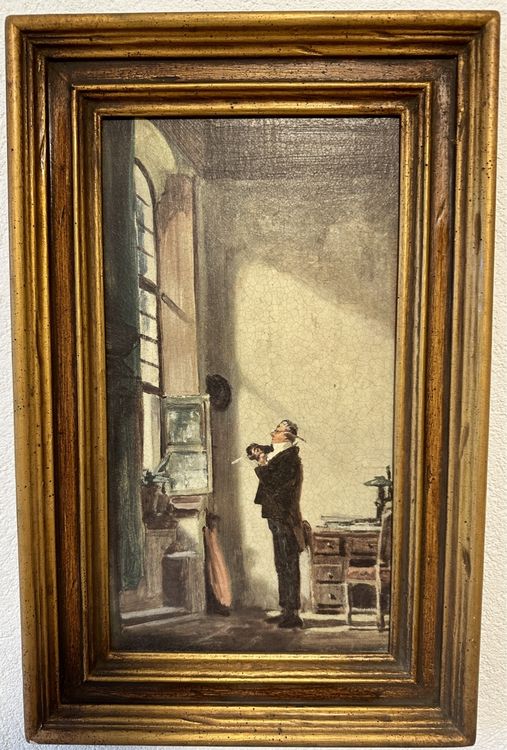 Carl Spitzweg, “Der Schreiber”, antike Reproduktion (Gebraucht) in ...