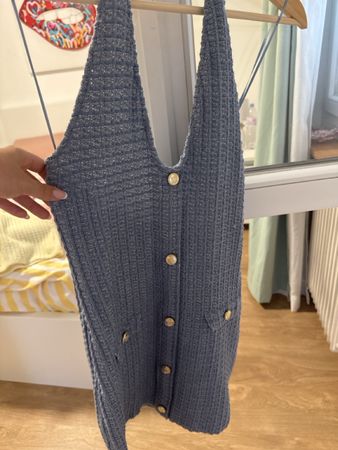 Abito donna Zara blu taglia M con bottoni dorati