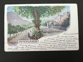 Postkarte Interlaken Höhenweg Litho 1902  (P21)