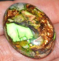 Cabochon L-8339 – Kupfer Meeressediment Jaspis grün 30x22mm