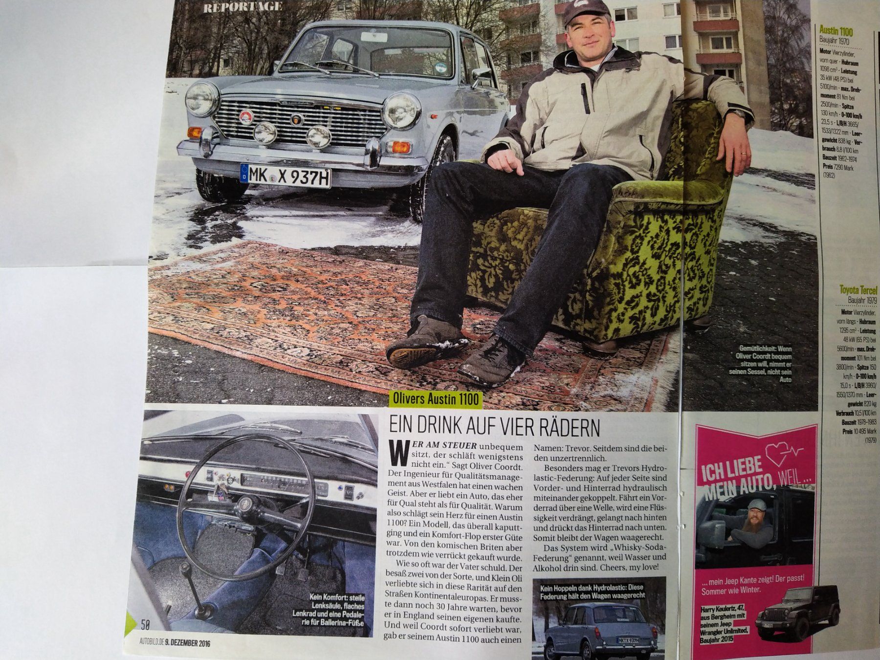 Riviste & Magazine: Reportage AUSTIN 1100 – Usato da Bern venduto da micky031