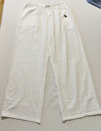 Weisse Wide-Leg Hose aus 100% Baumwolle von SHEIN – Gr. M