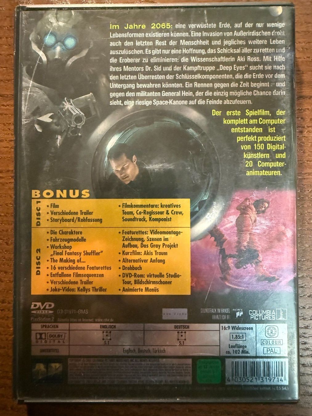 Tutti i DVDs: Final Fantasy - Die Mächte in dir – Usato da Zürich venduto da FilmFreunde 1