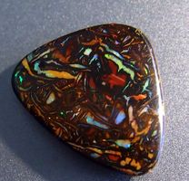 🔥 Boulder Opal Edelstein, Top Schliff, Rarität...