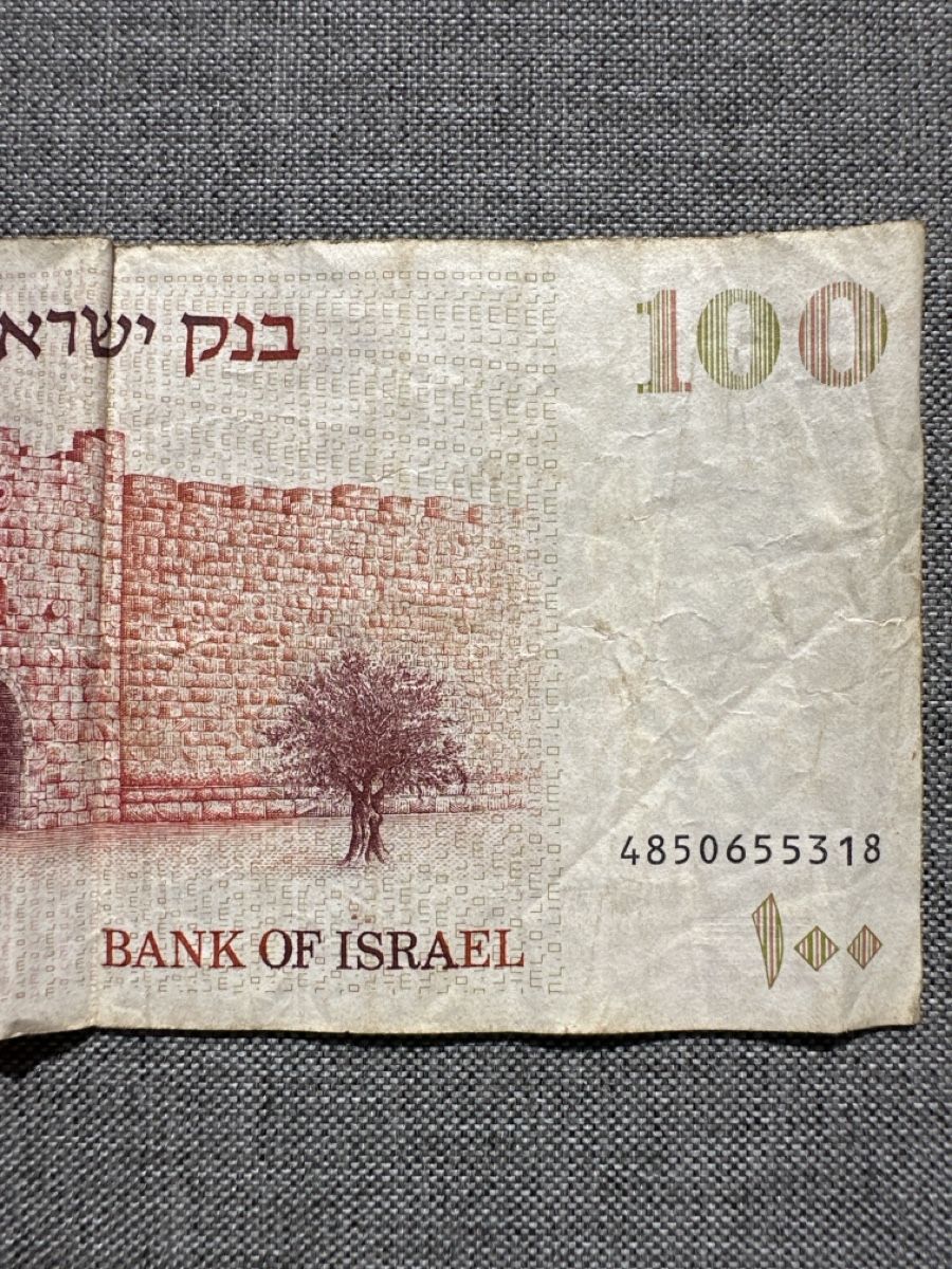 Banconote: Banknote 100 Shekel Israel, Portrait A. Einstein, 1979 – Usato da Baar venduto da Hillsboro 3