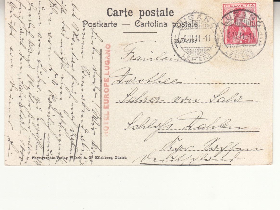 Ansichtskarten: Morcote 1911 – Gebraucht aus Bürglen TG von StampGraf 1