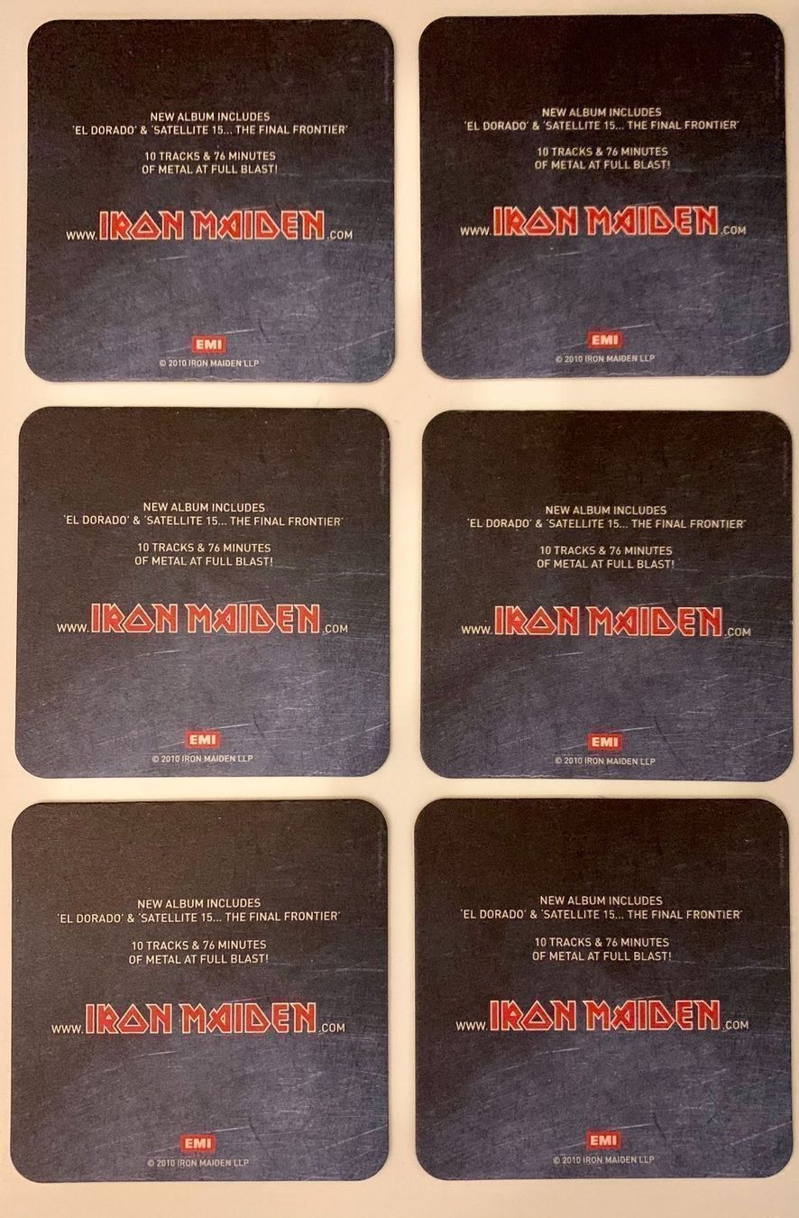 Dessous de verre: IRON MAIDEN "Final Frontier" 10 Bierdeckel PROMO Untersetzer – Neuf (Voir description) à Basel par forevermusic 2