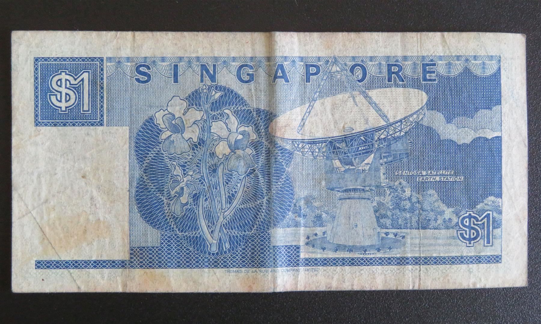 Banconote: Banknote 5x Singapur 1 Dollar 1987 – Usato da Oberriet SG venduto da Manick 3