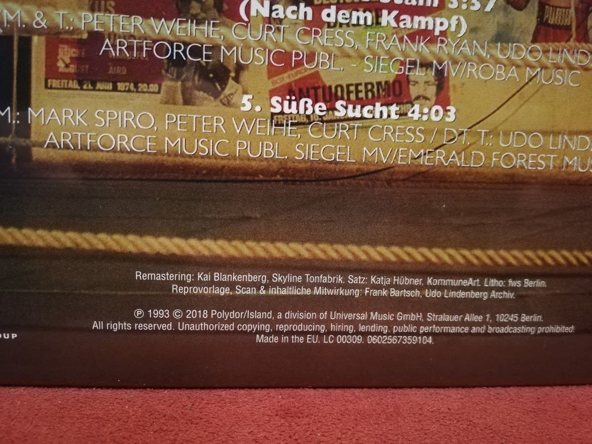 Dischi in vinile: Udo Lindenberg Benjamin LP Vinyl (Neu) – Nuovo e nell'imballaggio originale da Zofingen venduto da noise123 3