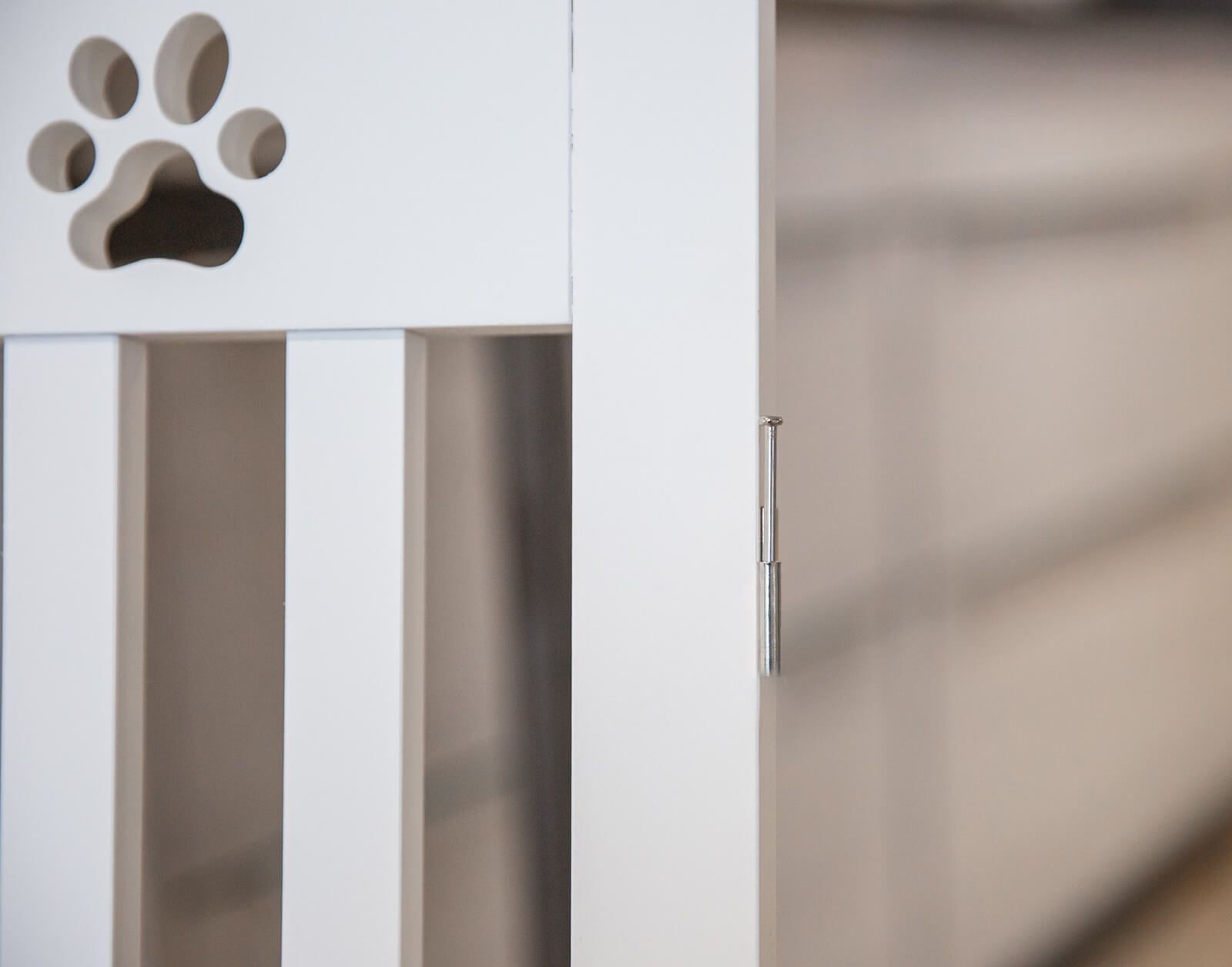Gabbie, trasporto & Sicurezza: Hunde-Absperrgitter "Paris" 4-teilig, mit Pfotendesign – Nuovo e nell'imballaggio originale da Niederönz venduto da Quitta 2