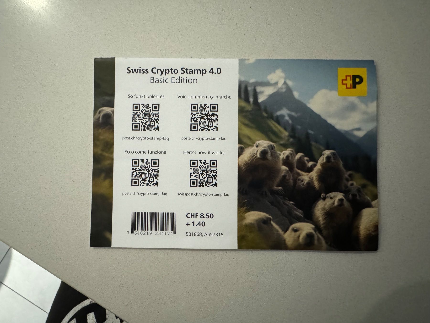 Tutti i francobolli: Swiss Crypto Stamp 4.0 ID 5 – Nuovo (secondo la descrizione) da Broglio venduto da lory00
