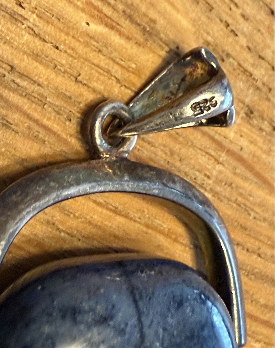 Ciondoli: Stein Silber Anhänger, 925 Sterling Silber. Edelstein – Usato da Goldach venduto da Messerguru 1