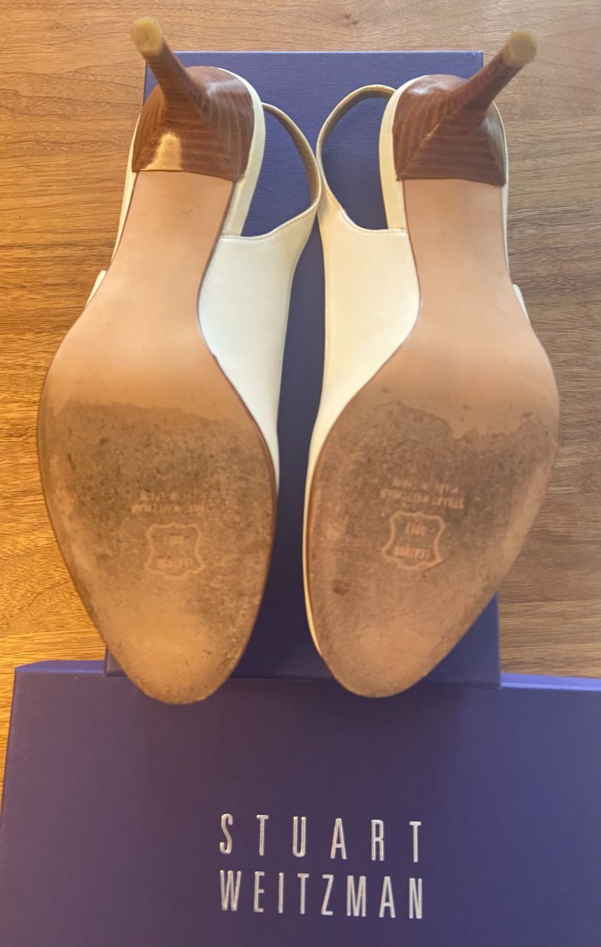 Stuart Weitzman Scarpe da donna: Stuart Weitzman Slingpumps, Elfenbein, Grösse 40, Top! – Nuovo (secondo la descrizione) da Männedorf venduto da hel_9l5y 3