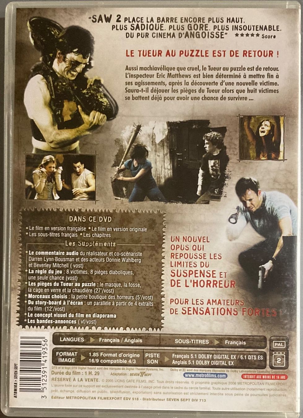 Alle DVDs: SAW II – Gebraucht aus Poliez-Pittet von Newtown-Records 1