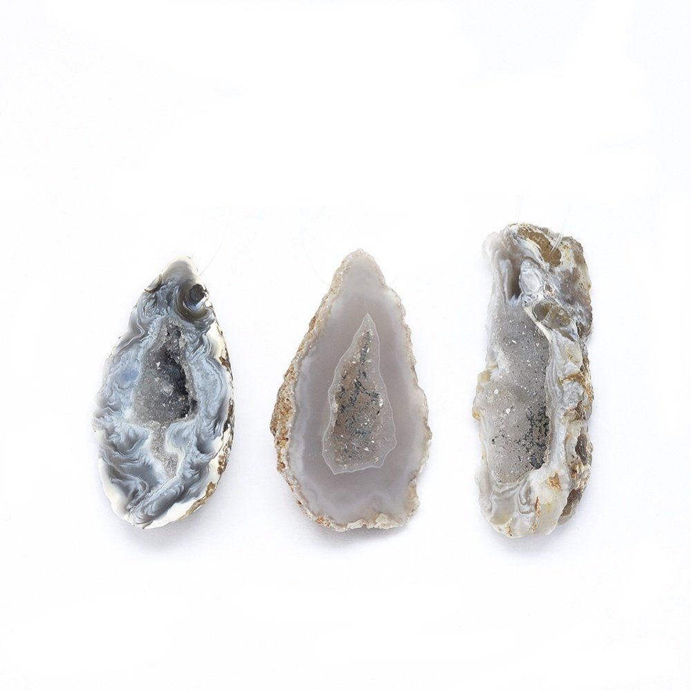 Pietre preziose: Achat Druse Geode Anhänger, gelocht – Nuovo (secondo la descrizione) da Alpnachstad venduto da perlengaby 1