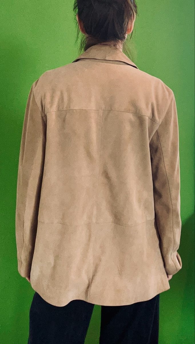 Giacche: Massimo Dutti Echtleder Jacke Veloursleder camel  – Nuovo (secondo la descrizione) da Zürich venduto da eka_5xfb 3