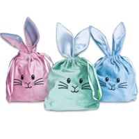 3 Geschenksäckchen zu Ostern aus Samt