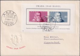 1948, W31 (IMABA-Block) sauber auf Brief, Kat: 100.- günstig