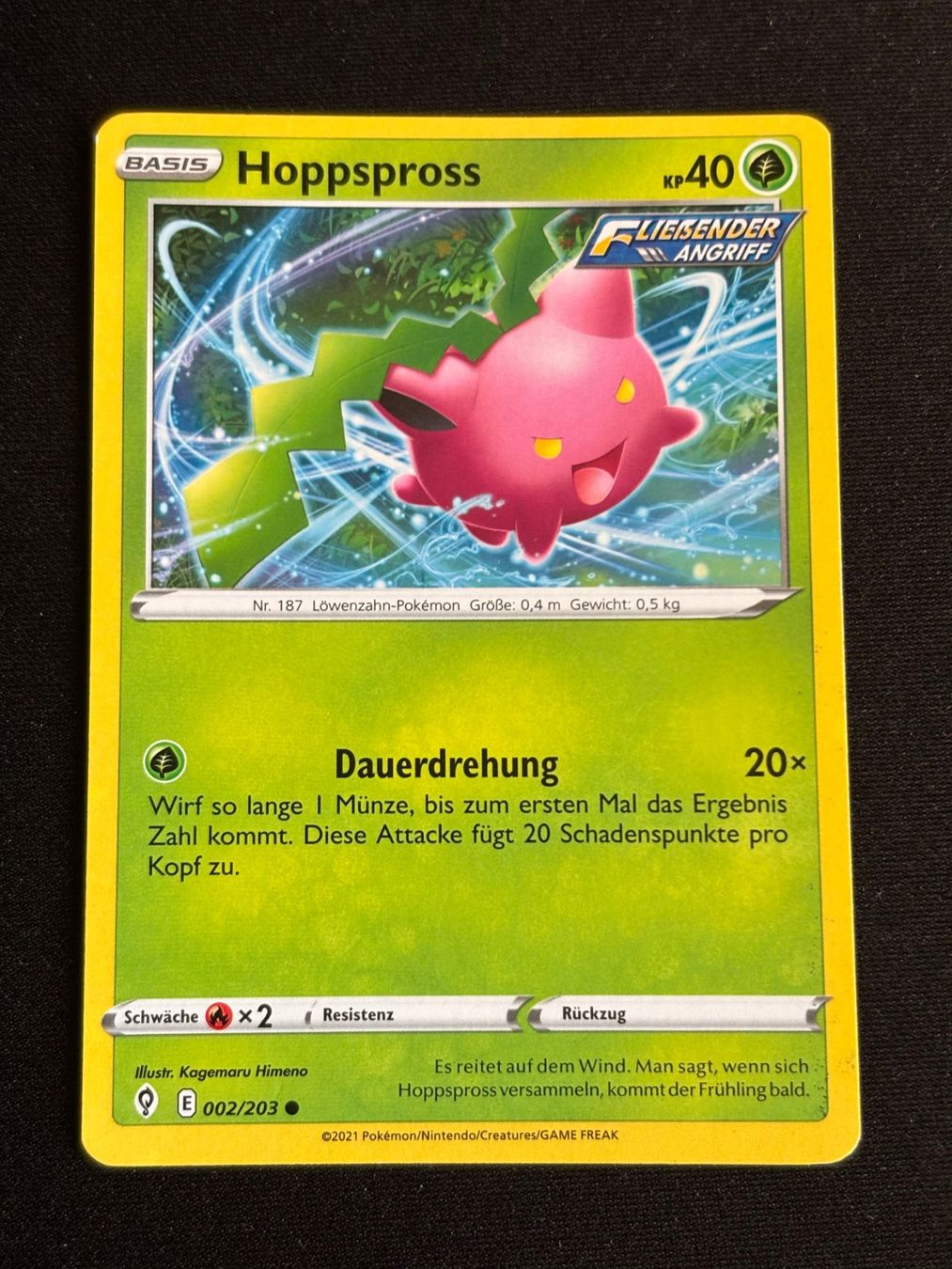 Pokémon Carte collezionabili: Pokemon Hoppspross - Evolving-Skies 2/203 - Deutsch – Usato da Bern venduto da Big_GS