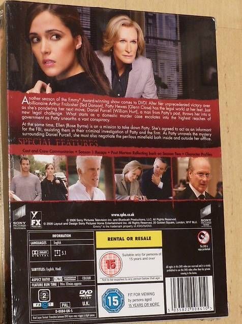 Tutti i DVDs: DVD Damages complete second season – Usato da Versoix venduto da oliviera71 1