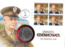 Münzbrief Eisenhower 1990