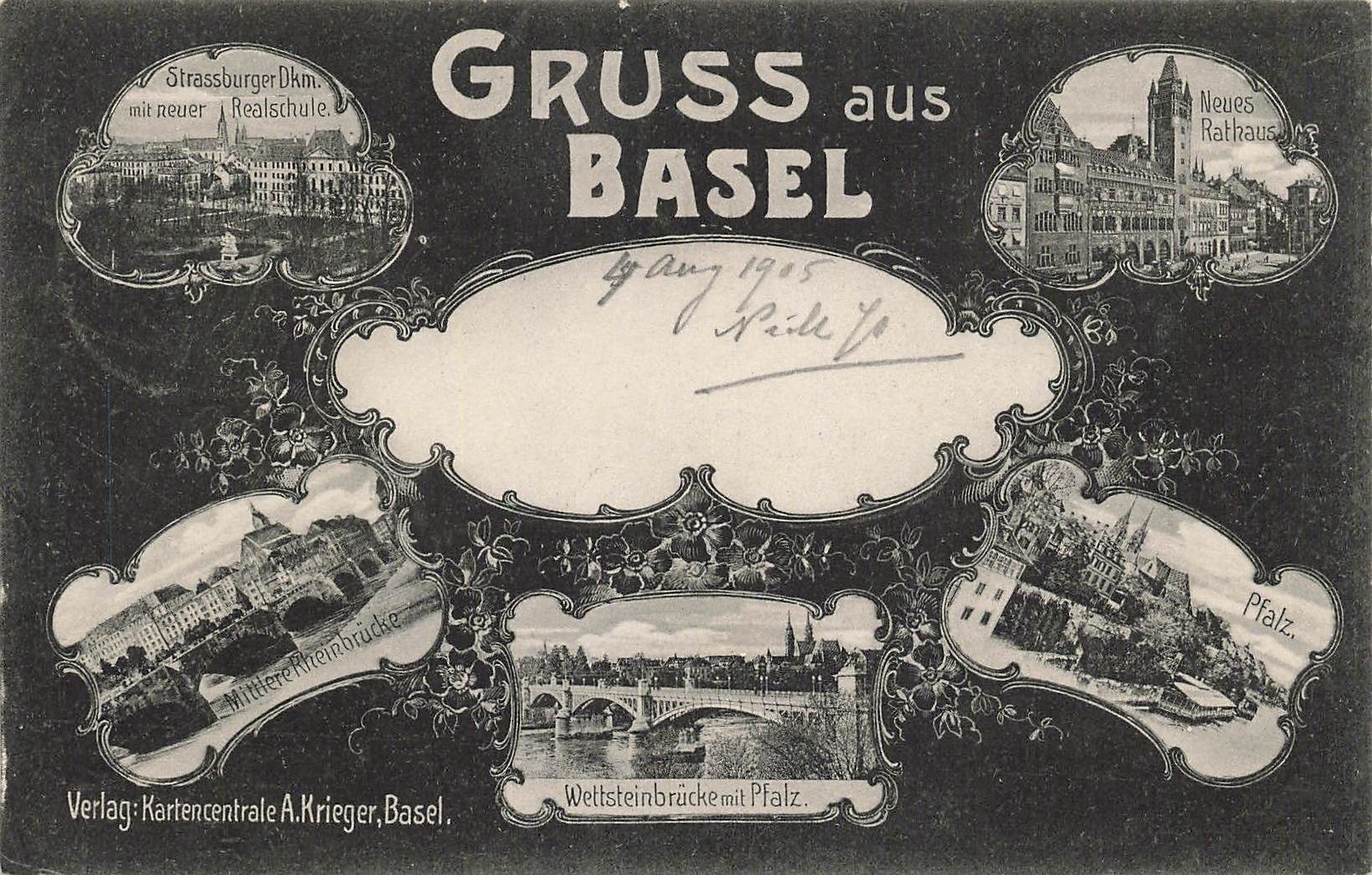 Ansichtskarten: Gruss Basel – Gebraucht aus Biasca von Blenio71