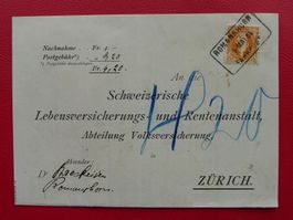 1904, 66E auf Fahrpost-BRIEF v. ROMANSHORN (TG) Prov.BOSSERT