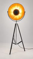 Stehleuchte Design Stativ schwarz gold