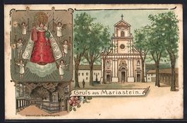 Litho Mariastein, Kirche und unterirdisc