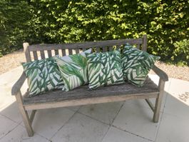 Pfister Kissen, Palmblatt-Design 4 Stk., Top Zustand!