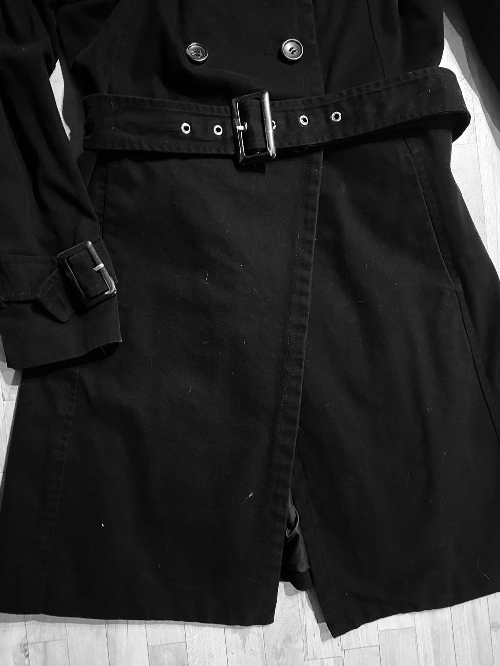 Giacche: Trench-coat noir taille 38 100% coton – Usato da Genève venduto da pilarina 2