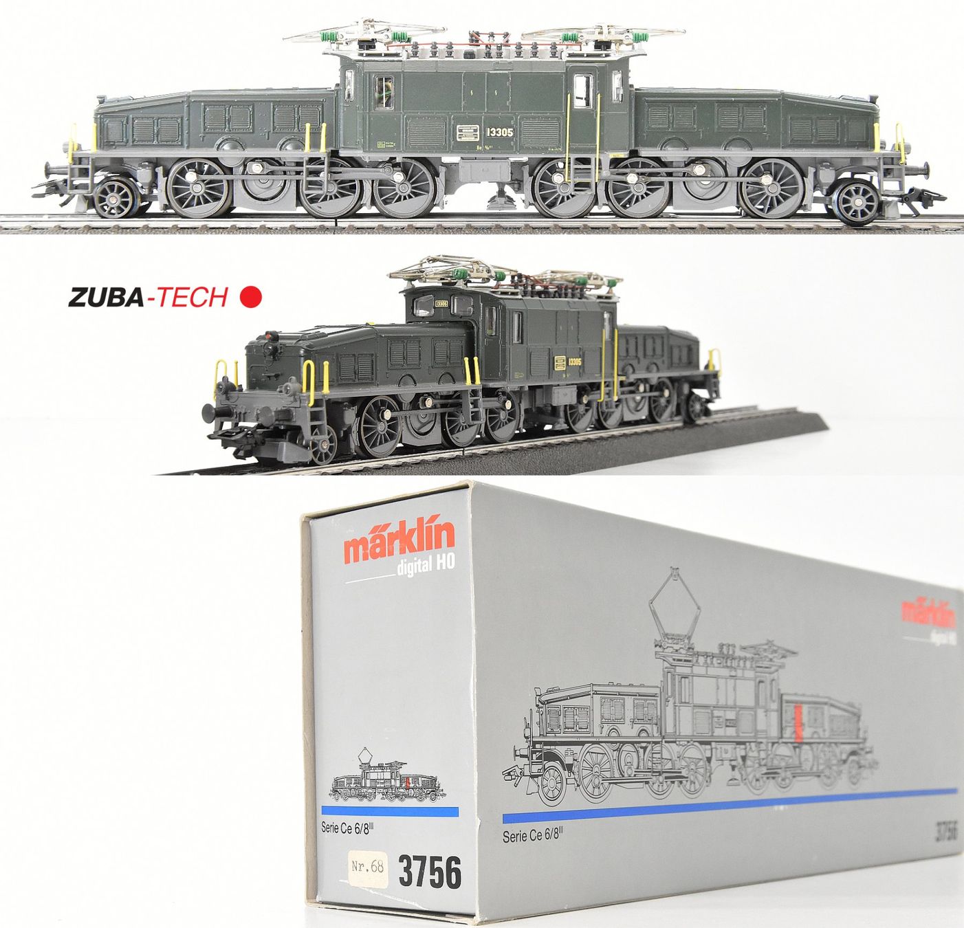 Märklin 3756 E-Lok Be 6/8 III Krokodil H0 WS Digital OVP | Kaufen auf ...