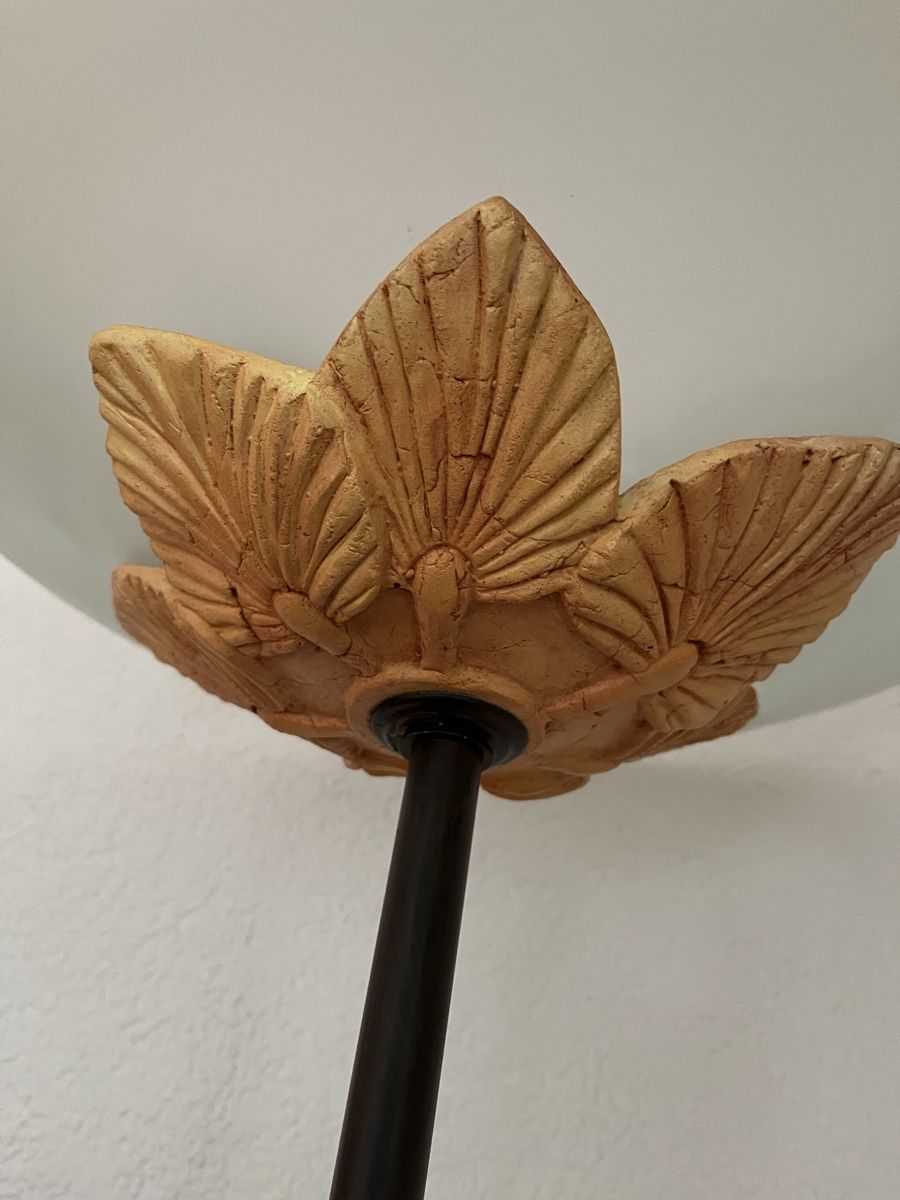 Lampade: Elegante Stehlampe mit Glas – Usato da Rüti ZH venduto da Walti0 1