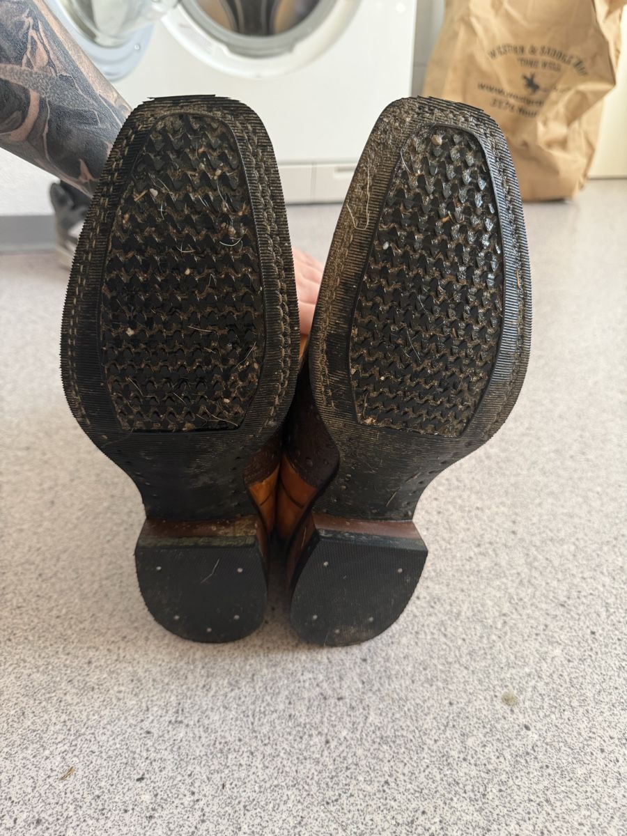 Herrenschuhe: Western Boots Leder Grösse 40 dunkelbraun hellbraun – Gebraucht aus Bellikon von alinem323 4
