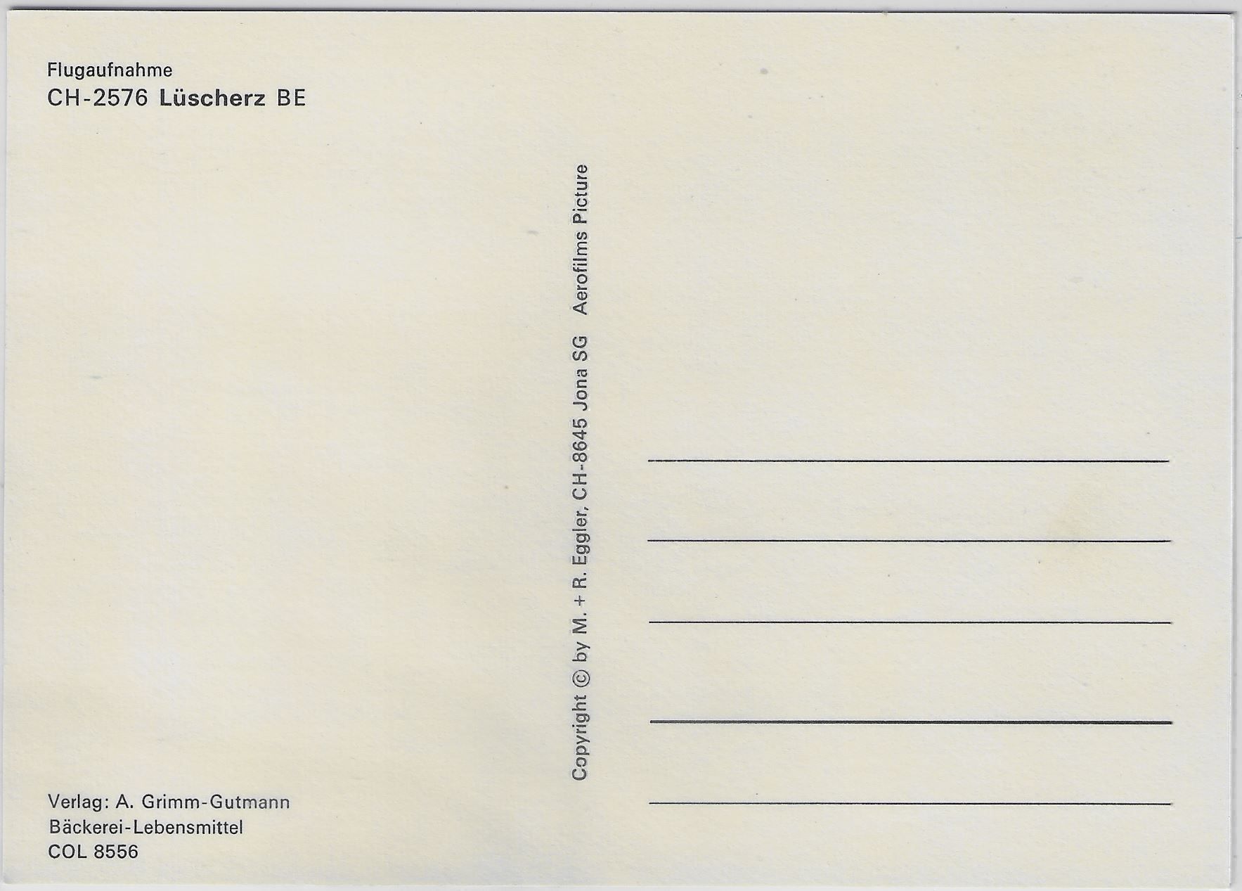 Cartoline postali: Flugaufnahme Lüscherz BE – Antico da Ettingen venduto da Kartenplanet 1