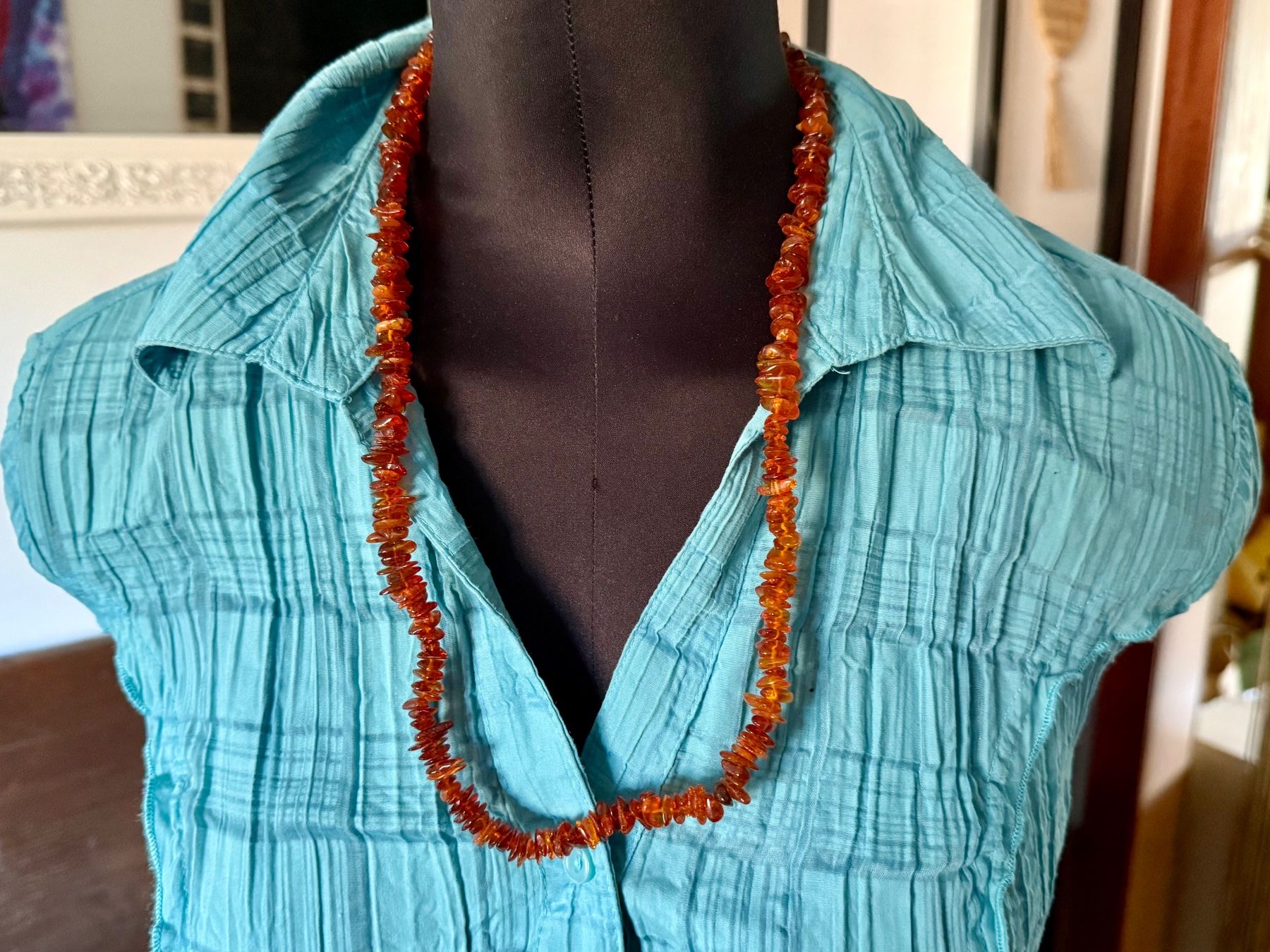 Catenine: Alte Bernsteinkette, Vintage, 68 cm – Usato da Lamone venduto da LaCantinaMagica 5