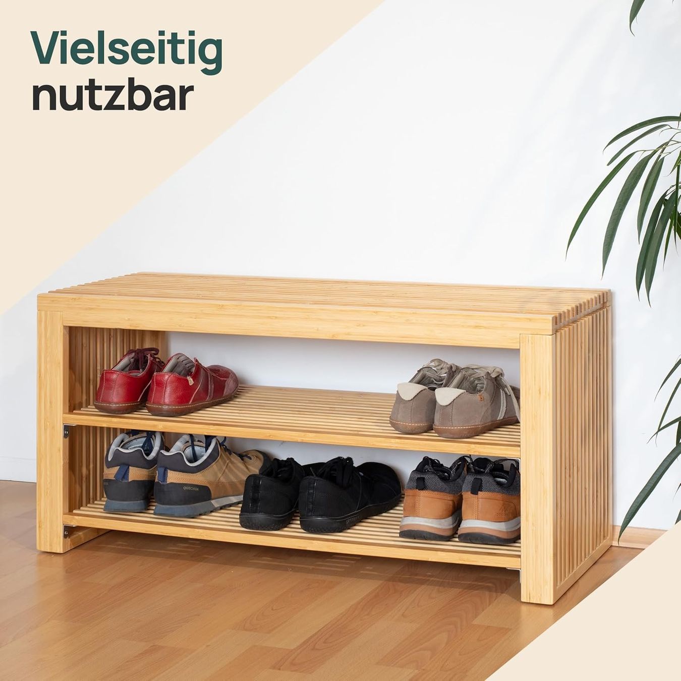 Bancs: Schuhbank Bambus mit Sitz Schuhregal Flur Holz – Neuf avec emballage d'origine à Hallau par Sale50OFF 4