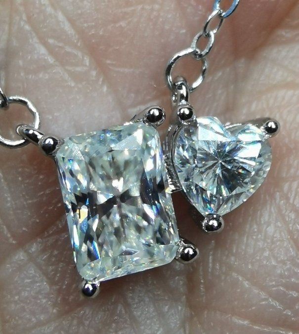Catenine: Collier argent diamants de moissanite de 1,5 ct certifiés – Nuovo e nell'imballaggio originale da Reconvilier venduto da Tsma67 4