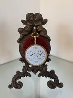 Jugendstil  Taschenuhrenhalter Bronze um 1900