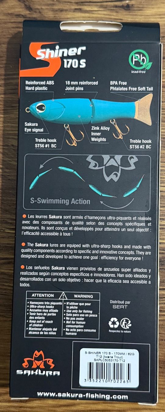 Esche: Sakura S-Shiner 170 - Swimbait – Nuovo e nell'imballaggio originale da Widnau venduto da Fishingtackle_Oggy 1