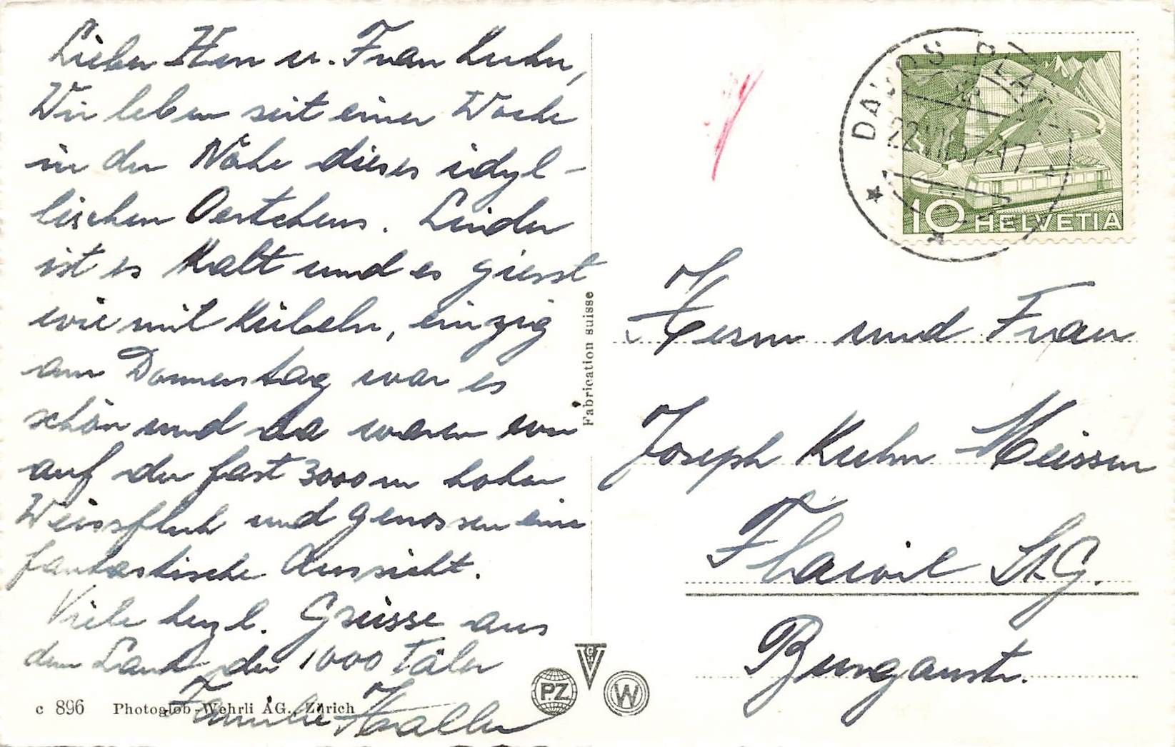 Cartoline postali: Sertig dörfli – Usato da Biasca venduto da Blenio71 1