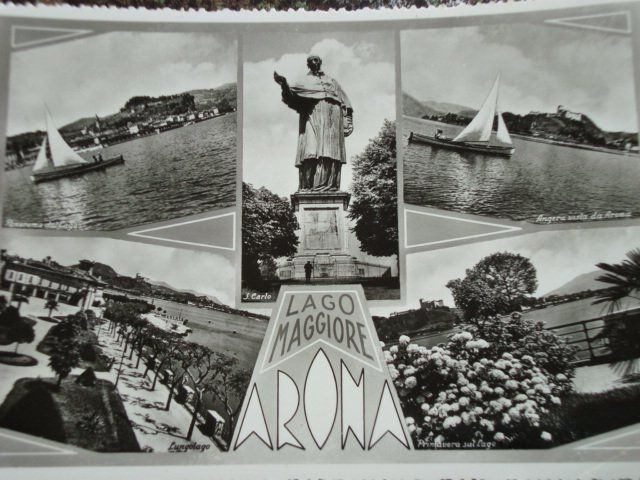 Cartoline postali: Lago Maggiore Arona. Postkarte – Usato da Thun venduto da Gaad1961