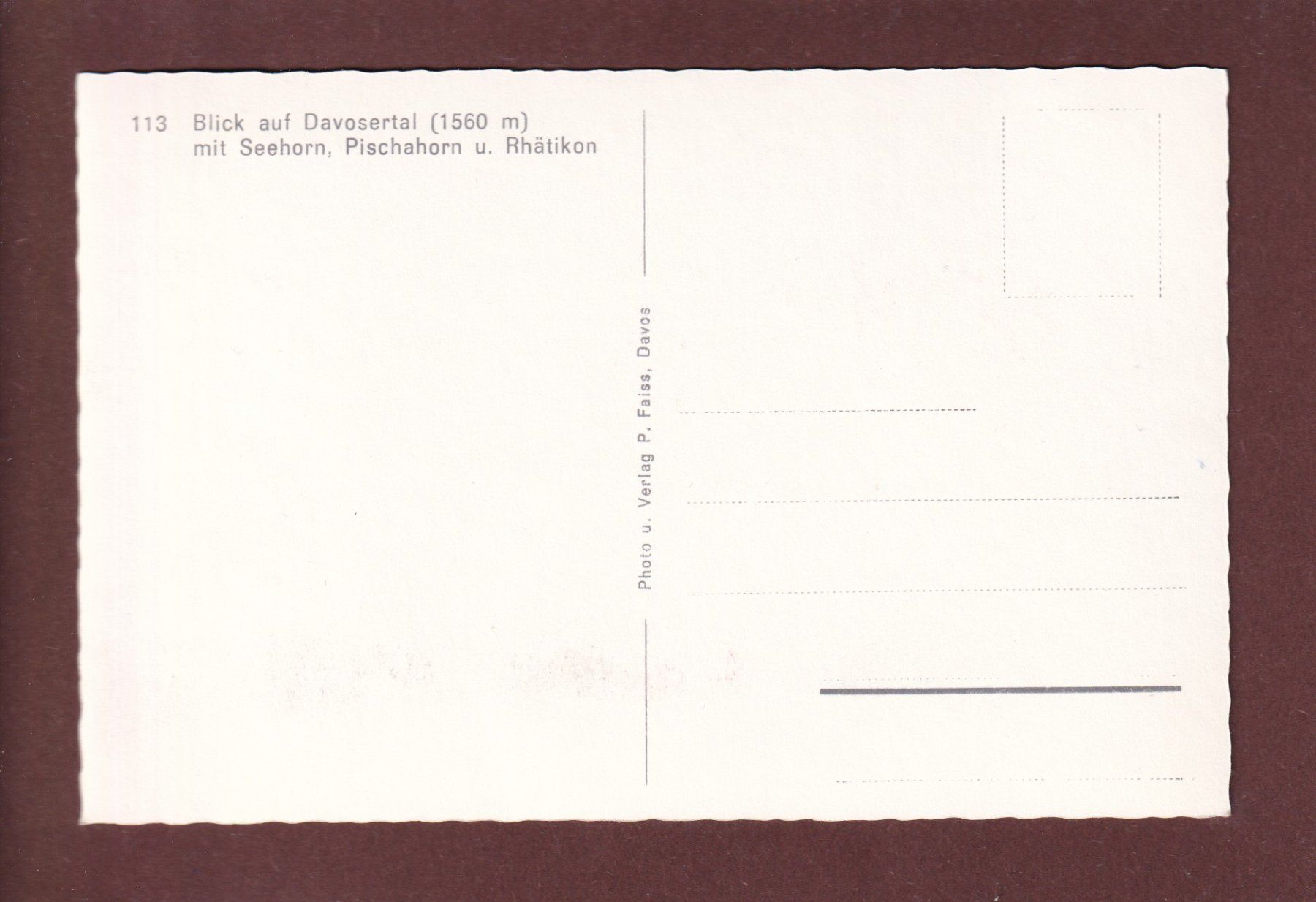 Cartoline postali: Blick auf DAVOS – Usato da Pully venduto da nicecards 1