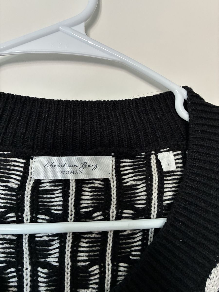 Maglioni & Felpe: Christian Berg Strickpullover Gr. L Schwarz/Weiss  – Usato da Wädenswil venduto da Gilmored83 1