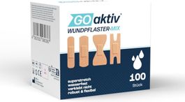 Wundpflaster-Mix 100 Stück wasserfest flexibel Hautfarben