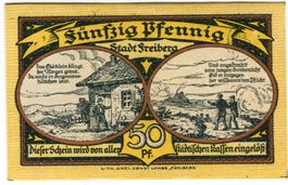 Notgeld "50 Pfennig. Freiberg 1926"