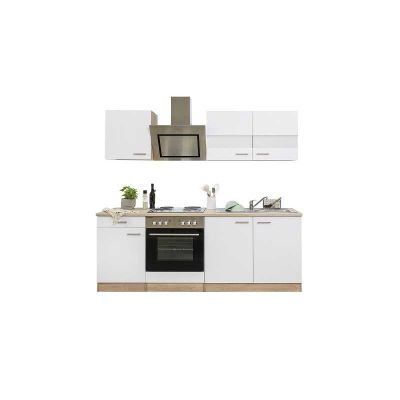 Cucine complete: 371 - Küchenzeile Singleküche 210cm Eiche/Sägerau/Weiss – Nuovo e nell'imballaggio originale da Wallenwil venduto da toesstalvertrieb 3
