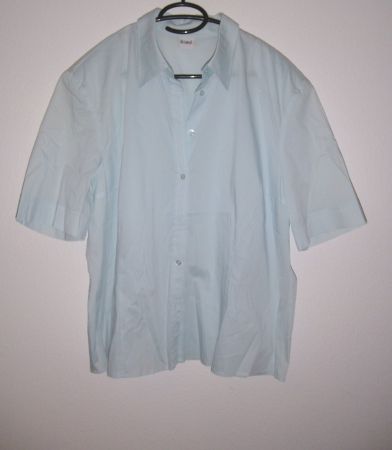 Stretch - Kurzarm - Bluse, Hellblau, Gr. 48 * dELMOd *