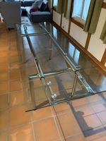 Esstisch Glas Chrom Gestell 180x90cm guter Zustand