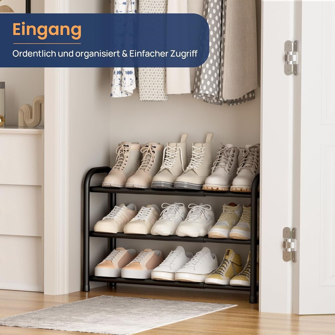 Guardaroba: Schuhregal, 3 Ebenen, 45 bis 83cm – Nuovo e nell'imballaggio originale da Nuglar venduto da SaleRitter 3